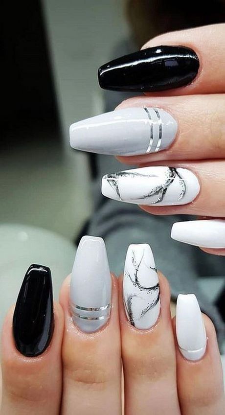 Black and white nail designs 2020