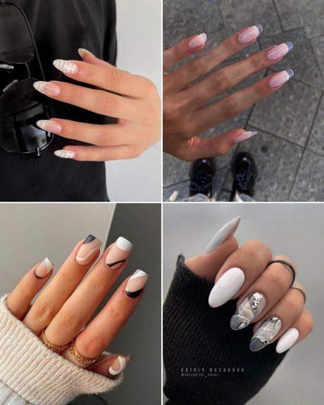 Black and white nail designs 2023