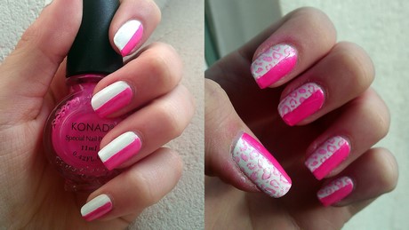 French manicure neon pink