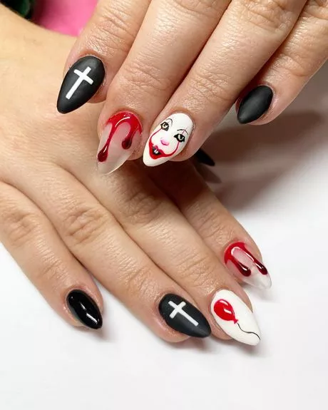 nail-art-halloween-noir-et-blanc-55_2-11 Black and white halloween nail art