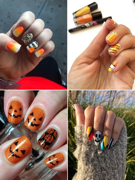 Candy corn nail designs
