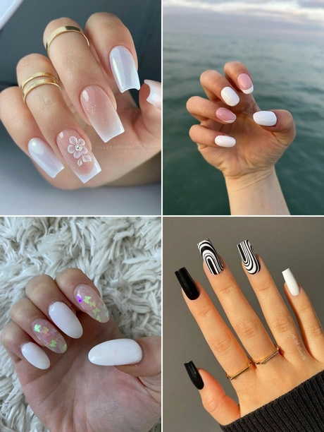 Designs for white nails