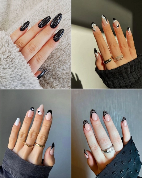 Designs for black nails