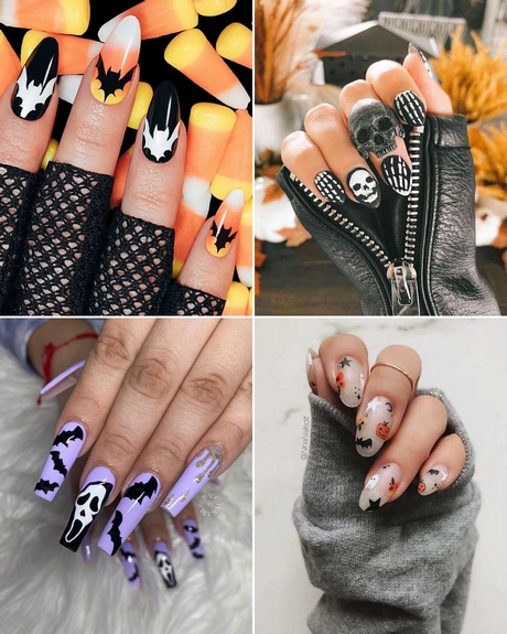 Halloween fake nails