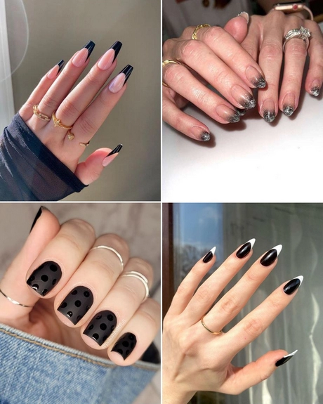 Black nail patterns
