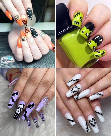Halloween nail art easy