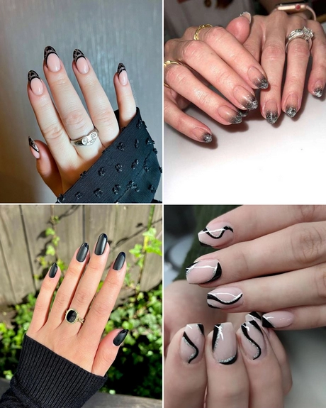 Black nail art 2023