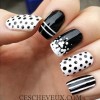 Black and white nail art designs
