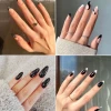 Simple black nail art