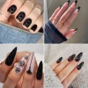 All black nail designs