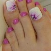 Spring toe nail art