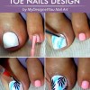 Nail design on toes