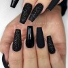 Black gel nails designs